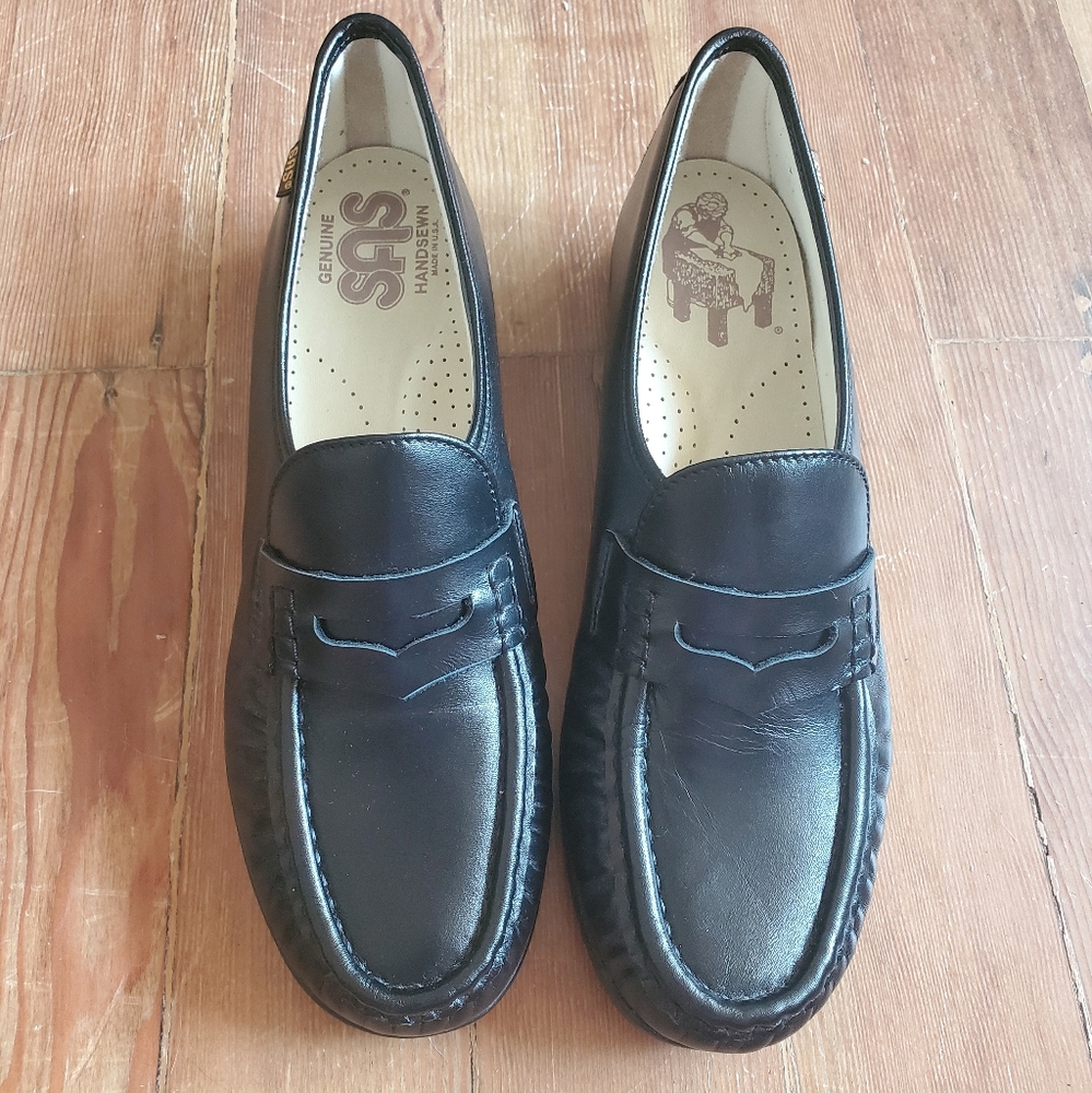 SAS Classic Soft Step Heal Timeless Loafers Black Size 11 Slim